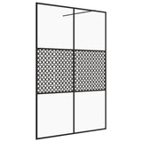 Walk-in Shower Wall with Clear ESG Glass 140x195 cm Black 151032