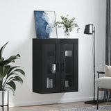 Wall Mounted Cabinet Black 69.5x34x90 cm 828501