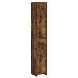 Bathroom Cabinet Smoked Oak 30 x 33 x 190 cm Engineered Wood 890756