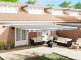 Manual Retractable Awning with LED Anthracite&White 500x300 cm 3215788