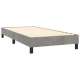 Box Spring Bed Frame Light Grey Single Velvet 3121187
