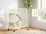 4-Level Rolling Small Animal Cage, Rabbit Cage with 3 Ramps, Water Bottle, Food Dish, 15cm Deep T3398P552654