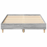 Bed Frame No Mattress Grey Sonoma 140x190 cm Engineered Wood 861062