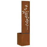 Garden Privacy Screen Rusty 32 x 32 x 150 cm Weathering steel 876412