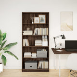 Bookcase Brown Oak 80x24x176 cm Engineered Wood 857859