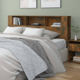 Headboard Cabinet Smoked oak Engineered wood 200 x 18.5 x 104.5 cm 817279