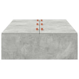 Storage Bed Frame Concrete Grey 90 x 200 cm Engineered Wood 3335344