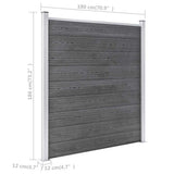 Garden Fence WPC 1564x186 cm Grey 3053232