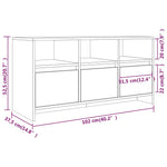 TV Cabinet Smoked Oak 102x37.5x52.5 cm Engineered Wood 813023