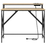 Desk with Shelf Sonoma Oak 100 x 50 x 86.5 cm Engineered Wood 859396