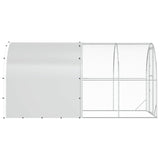 Chicken Coop Silver 400 x 200 x 200 cm Galvanised Steel 3434681