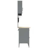 Work Cabinet with Drawer 10 pcs Red Engineered Wood and Steel 3321473