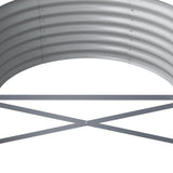 Garden Raised Bed Galvanised Steel 620x80x36 cm Green 318943