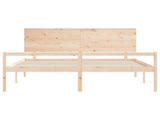 Senior Bed without Mattress Super King Size Solid Wood 3195496