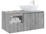 Bathroom Furniture Set 2 pcs Grey Sonoma Engineered Wood 3404090