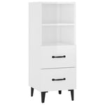 Sideboard High Gloss White 34.5x34x90 cm Engineered Wood 812372