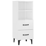 Sideboard High Gloss White 34.5x34x90 cm Engineered Wood 812372