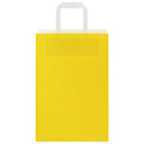 Paper Bags 250 pcs with Handles Yellow 21x11x31 cm 4102008