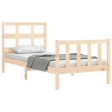 Bed Frame without Mattress Single Solid Wood Pine 3192976