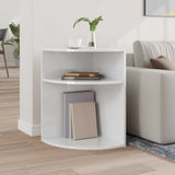 End Table High Gloss White 39.7 x 39.7 x 60 cm Engineered Wood 891134