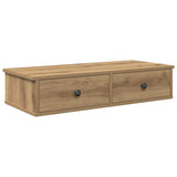 Wall Shelf with Drawers Artisian Oak 80x31x17 cm Engineered Wood 859958