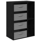 Sideboard with Drawer Black Oak 60 x 33.5 x 84 cm 8000469