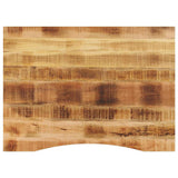 Desk Top with Curve 110x80x2.5 cm Solid Wood Rough Mango 370191