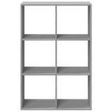 Room Divider Bookcase Grey Sonoma 69.5x29x103.5 cm Engineered Wood 858017