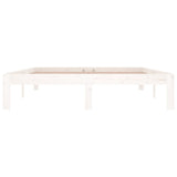 Bed Frame without Mattress White Solid Wood Pine 140x190cm 810346