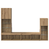 TV Wall Units Wall-mounted 4 pcs Artisan Oak Engineered Wood 3402945