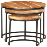 Nesting Tables 3 pcs Solid Acacia Wood 286185