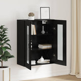 Storage Cabinet Wall-mounted Black Oak 69.5 x 34 x 90 cm 879467