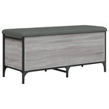 Storage Bench Grey Sonoma 102x42x45 cm Engineered Wood 835150