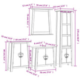4 Piece Bathroom Furniture Set Solid Wood Pine 3223464