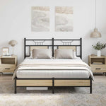 Bed Frame without Mattress Sonoma Oak 150x200 cm King Size Engineered Wood 4106946
