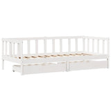 Daybed 3 pcs White 80 x 200 cm Solid Pine Wood 3302076