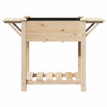 Garden Planter Beige 111 x 37 x 76.5 cm Solid fir wood 42006574