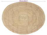 Area Rugs White 240 cm Jute 42010753