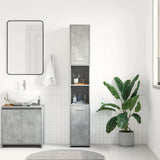Bathroom Cabinet Concrete Grey 30x30x183.5 cm Engineered Wood 802601