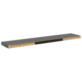 Floating Wall Shelf High Gloss Grey 120x23.5x3.8 cm MDF 323799