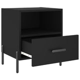 Bedside Cabinets 2 pcs Black 40x35x47.5 cm Engineered Wood 827455
