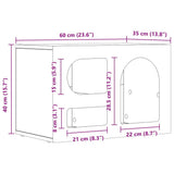 TV Cabinet Old Wood 60 x 35 x 40 cm Engineered Wood 891292