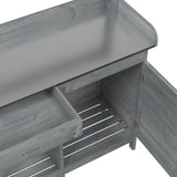 Potting Table with Cabinet Grey 110.5x45x124.5 cm Solid Wood Fir 156345