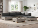 6 pcs Rattan Lounge Set with Cushions GENDT Natural Rattan 3429871