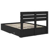Bed Frame with Drawer with Headboard Manual Engineered Wood 3411623