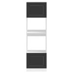 Oven Cabinets 2 pcs Kalmar Black Engineered Wood 3315032