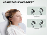 Multi-Adjustable Office Chair, with Lumbar Support, Headrest and Mesh Back - White T3398P377442