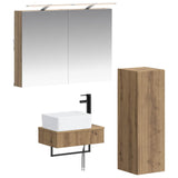 Bathroom Cabinet Set 4 pcs Artisan Oak Engineered Wood 3407390