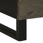 ZNTS Bedside Cabinet Black 40x33x46 cm Solid Wood Mango 4017680
