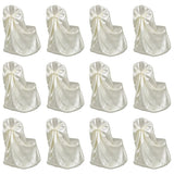 ZNTS Chair Cover for Wedding Banquet 12 pcs Cream 279095